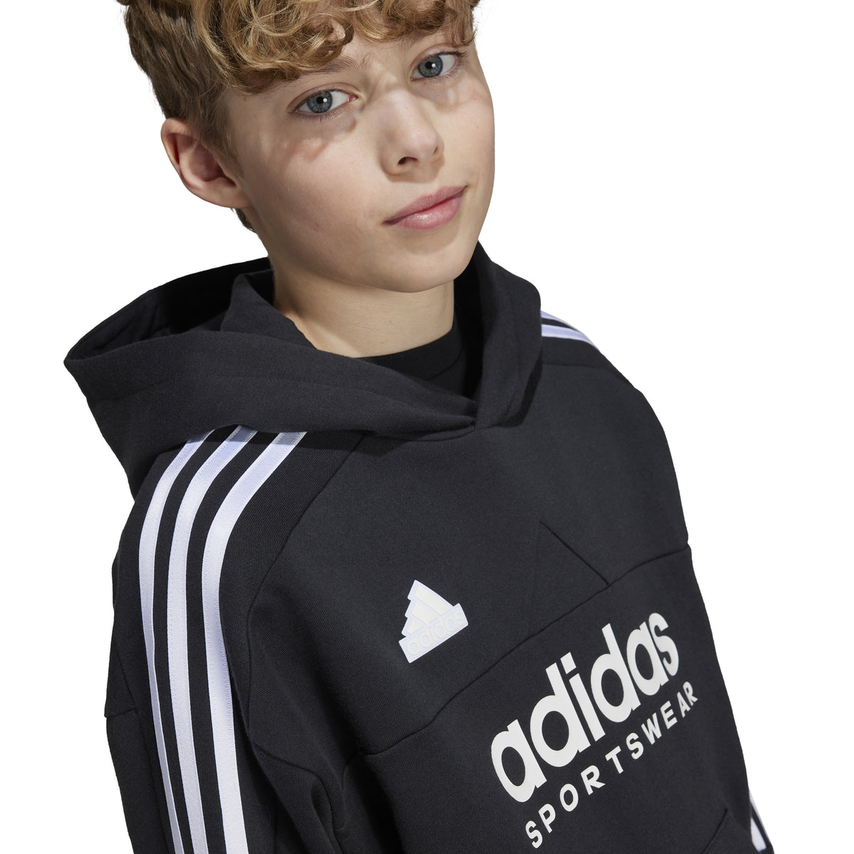 J HOT FL HOODIE BLACK/WHITE Bild 4