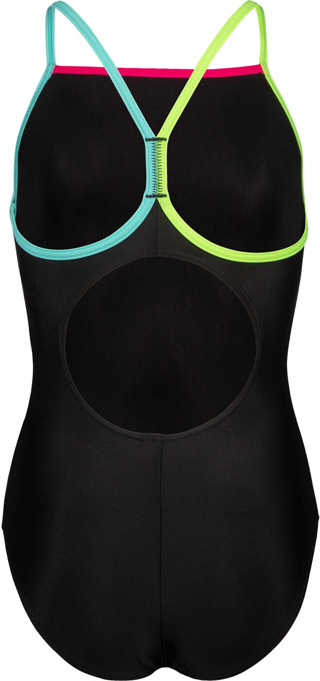 GIRL'S ARENA SWIMSUIT LIGHT DROP SOLID BLACK-SOFT GREEN-WATER-FREAK ROSE BLACK-SOFT GREEN-WATER-FREAK ROSE Bild 2