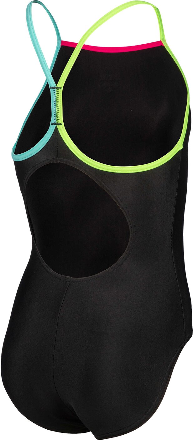 GIRL'S ARENA SWIMSUIT LIGHT DROP SOLID BLACK-SOFT GREEN-WATER-FREAK ROSE BLACK-SOFT GREEN-WATER-FREAK ROSE Bild 4