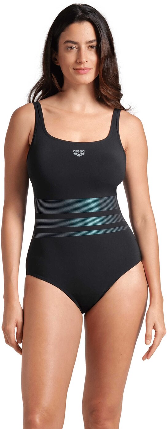 WOMEN'S ARENA SWIMSUIT ROSA WING BACK C CUP BLACK-BLACK BLACK-BLACK Bild 1