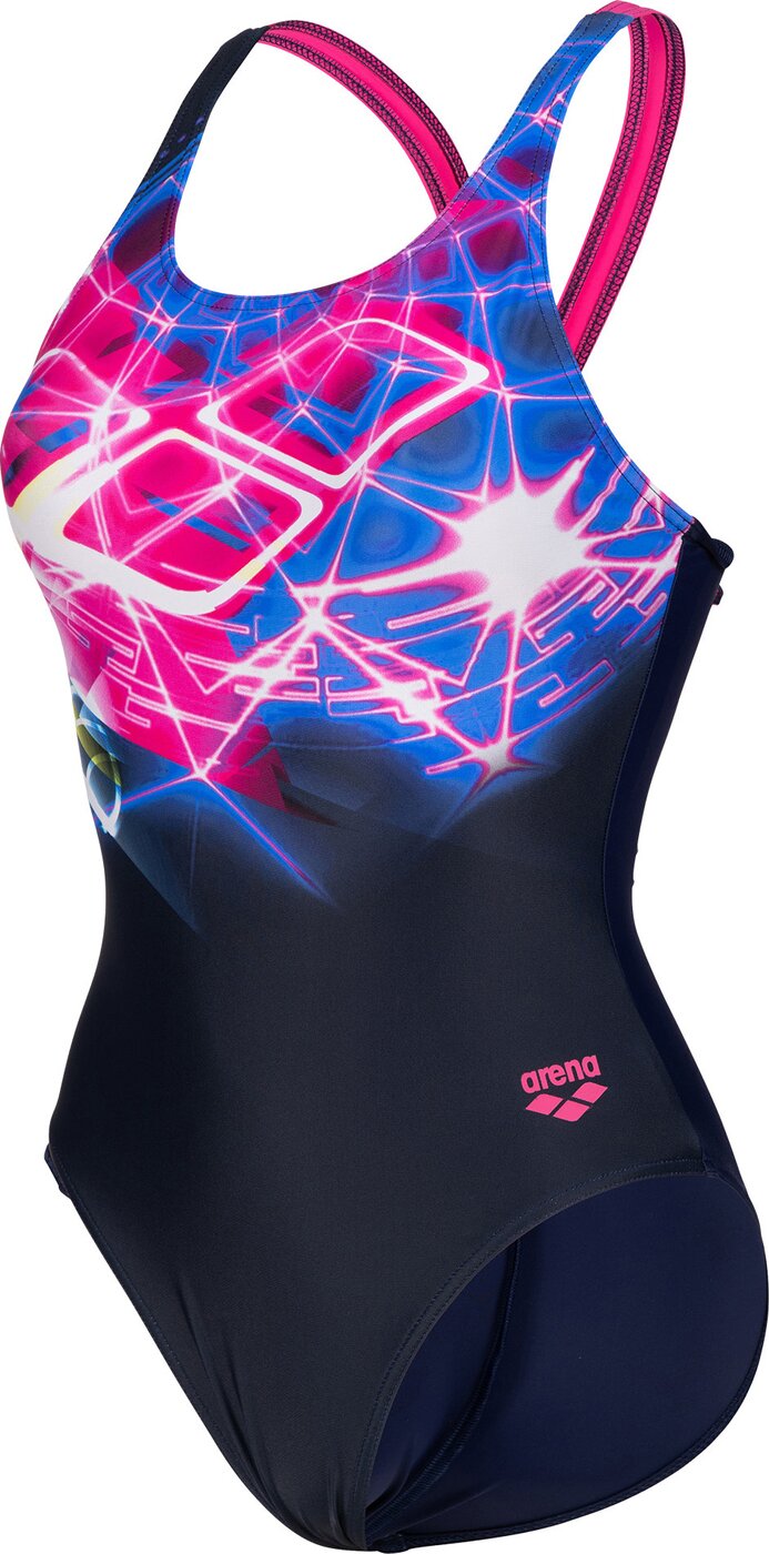 WOMEN'S SWIMSUIT V BACK PLACEM NAVY-FREAK ROSE Bild 2