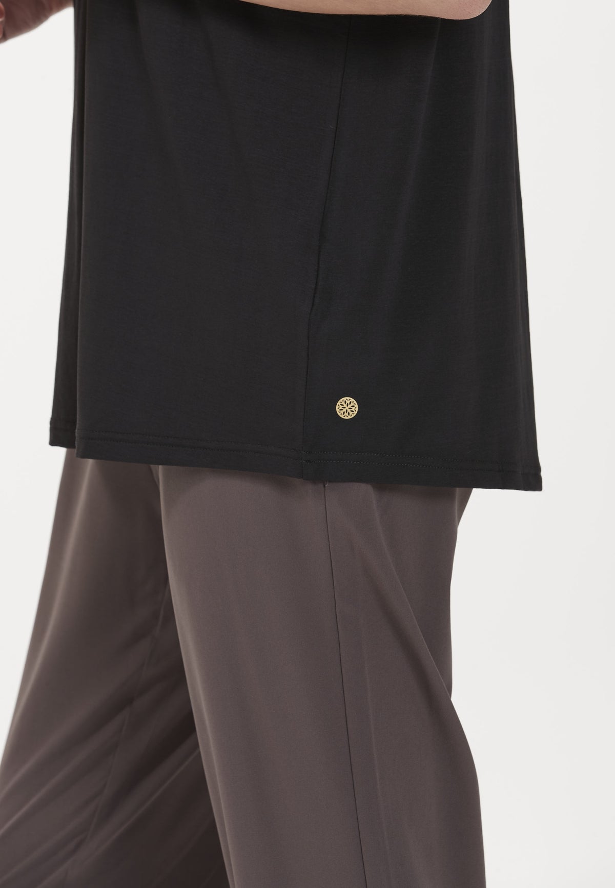 Lizzy W Slub S/S Tee 1 Black Melange Bild 4