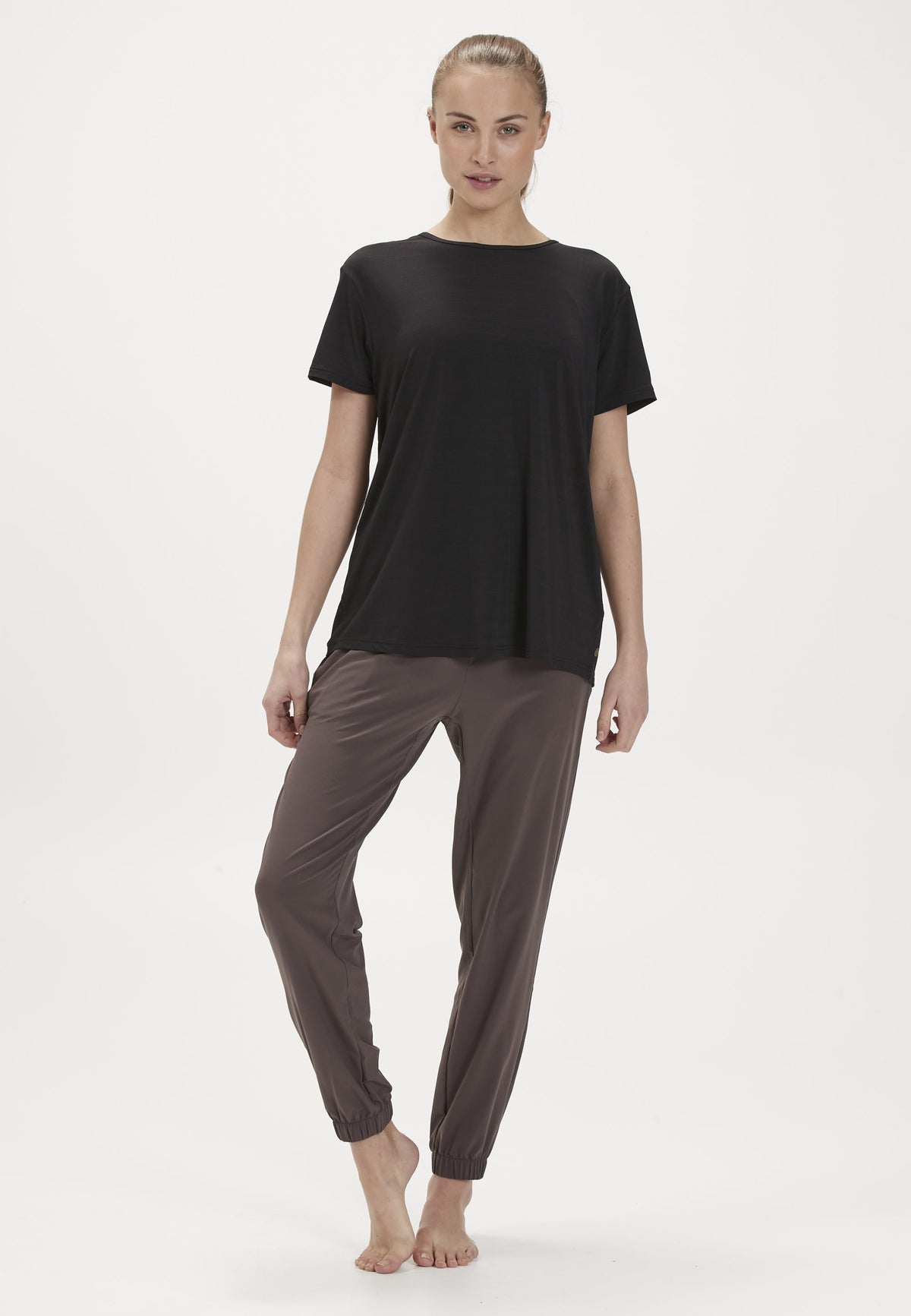 Lizzy W Slub S/S Tee 1 Black Melange Bild 5
