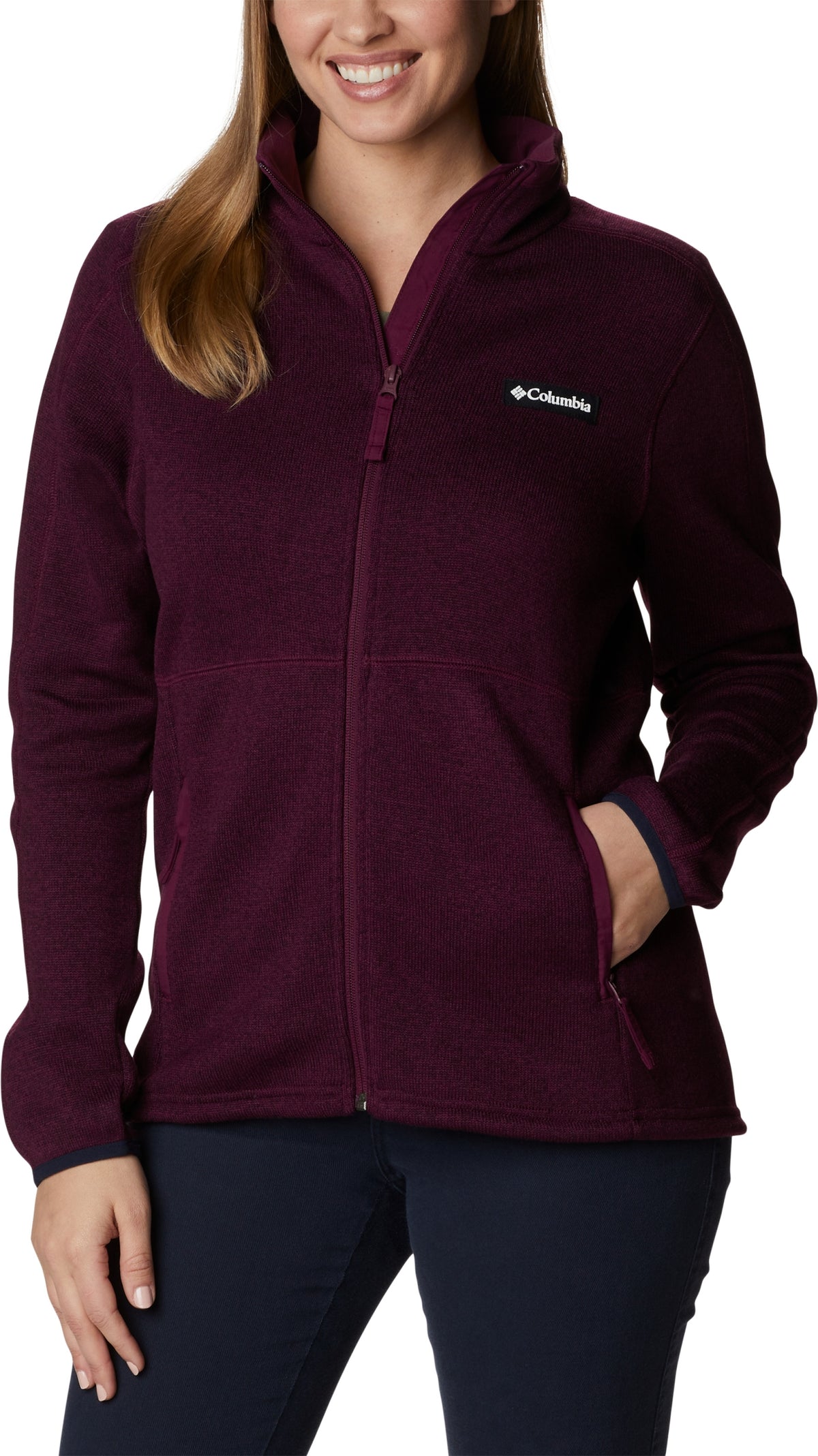 W Sweater Weather Full Zip Marionberry Heather Bild 1