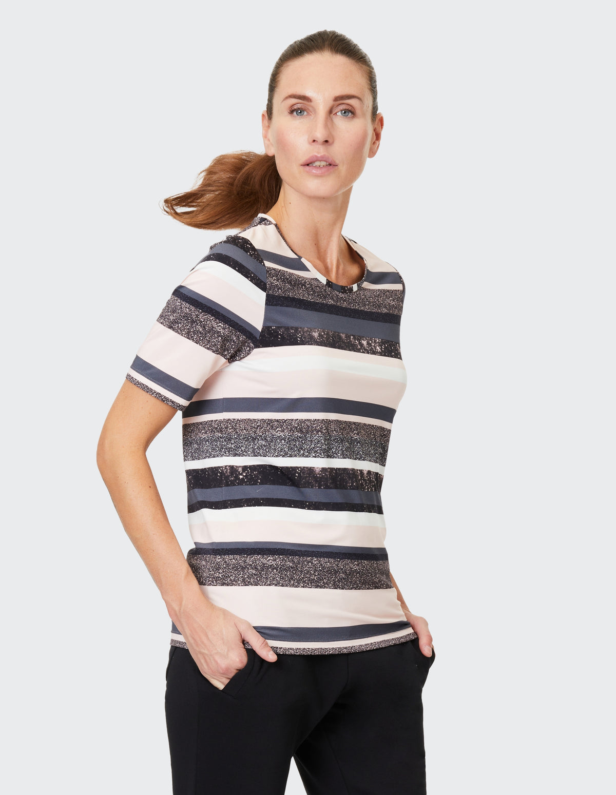LARA T-Shirt 10258 shell pink stripes Bild 2