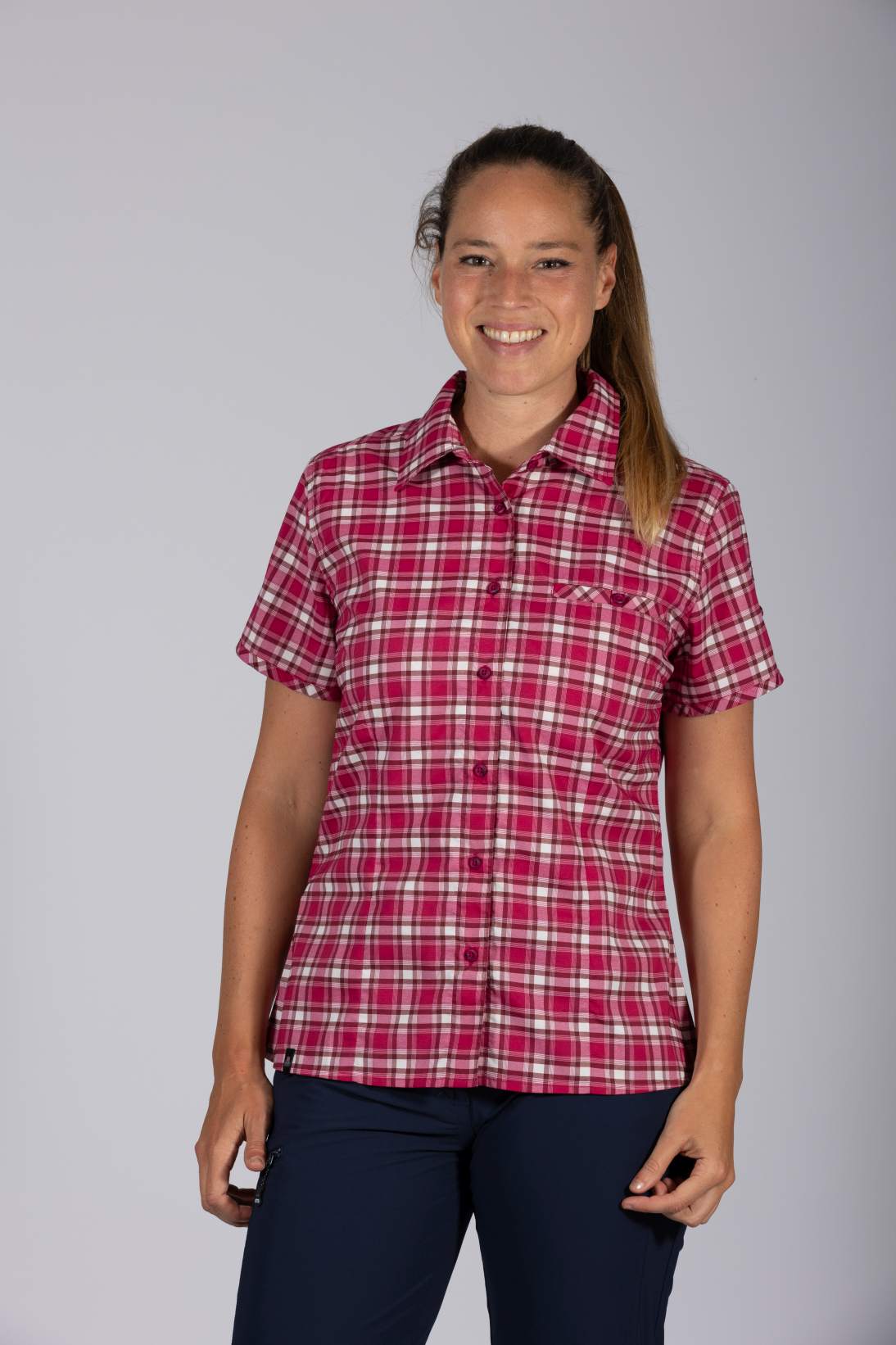 Elbe II -1/2 Bluse kariert ela cherry cherry Bild 2