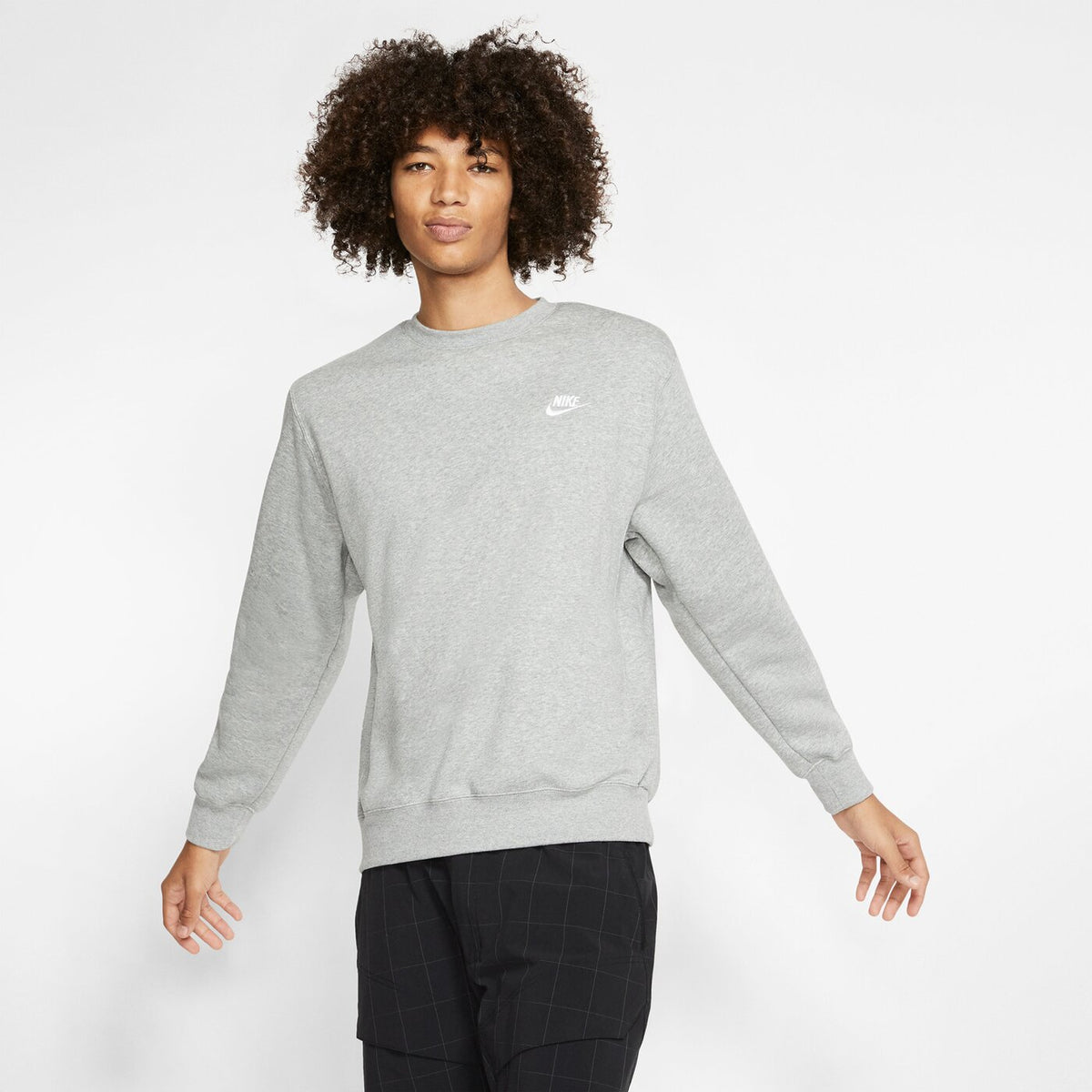 M NSW CLUB CRW BB DK GREY HEATHER/WHITE Bild 4