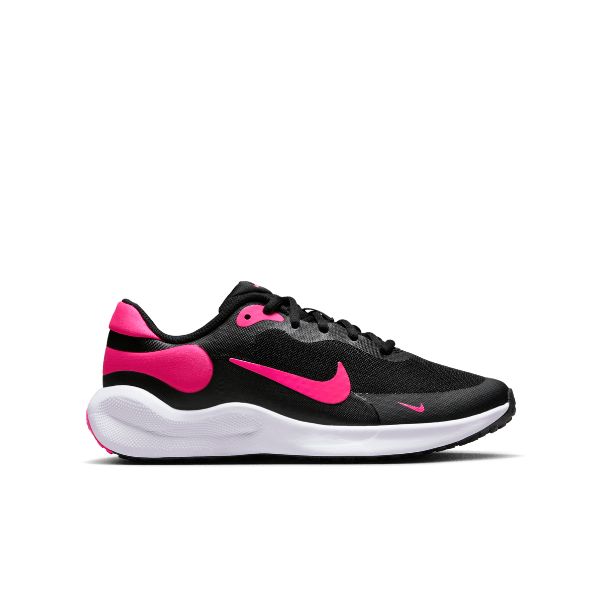 NIKE REVOLUTION 7 (GS) BLACK/HYPER PINK-WHITE Bild 1