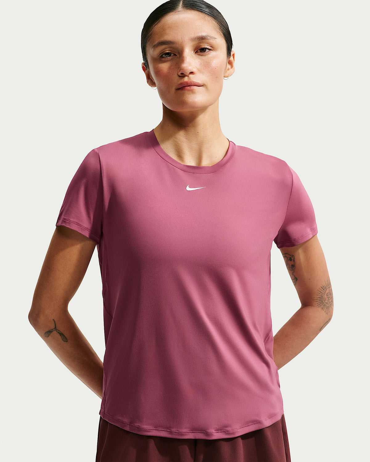 W NK ONE CLASSIC DF SS TOP PINK SMOKE/WHITE PINK SMOKE/WHITE Bild 1