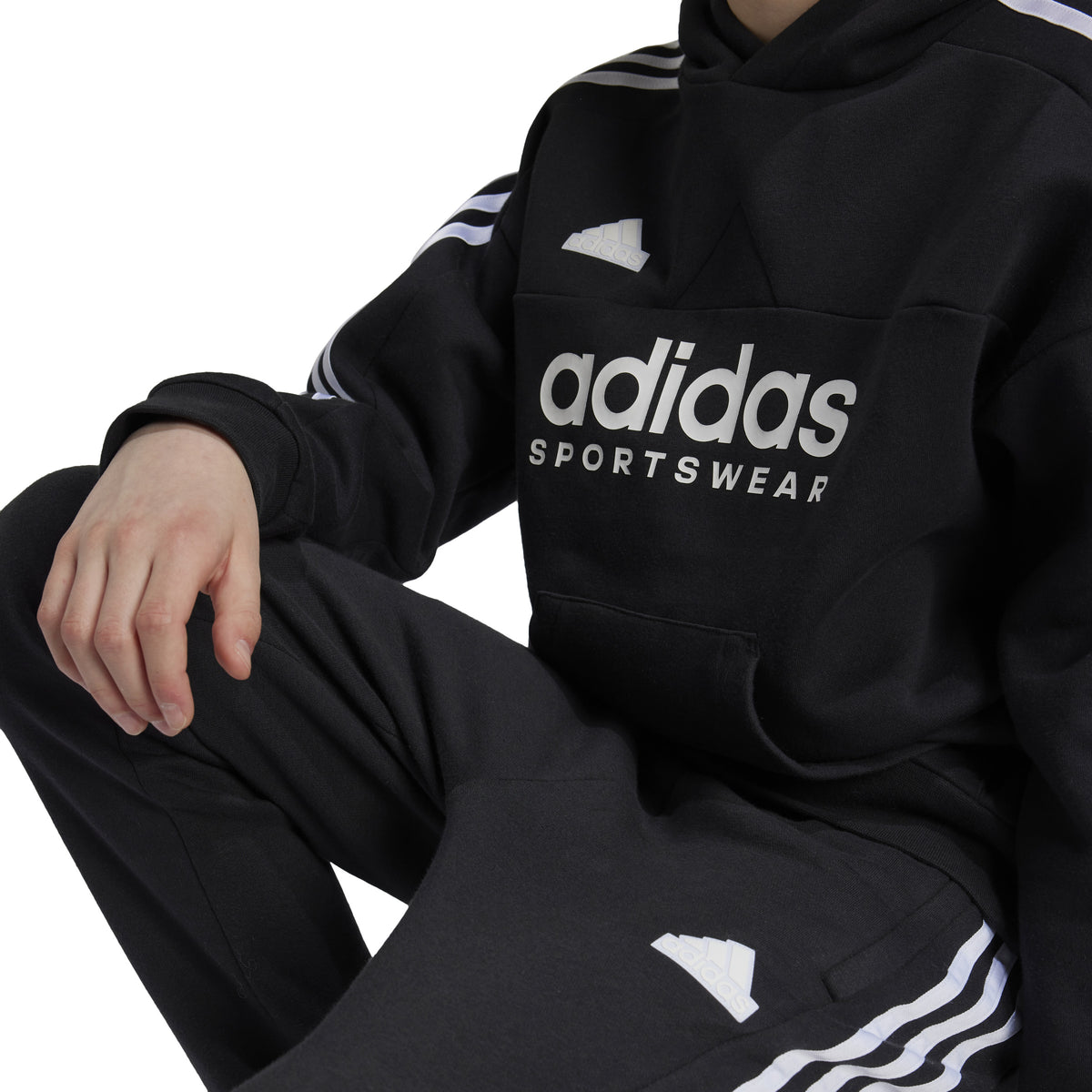 J HOT FL HOODIE BLACK/WHITE Bild 3