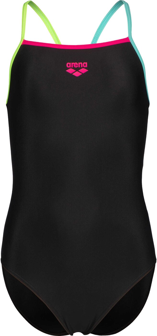 GIRL'S ARENA SWIMSUIT LIGHT DROP SOLID BLACK-SOFT GREEN-WATER-FREAK ROSE BLACK-SOFT GREEN-WATER-FREAK ROSE Bild 1