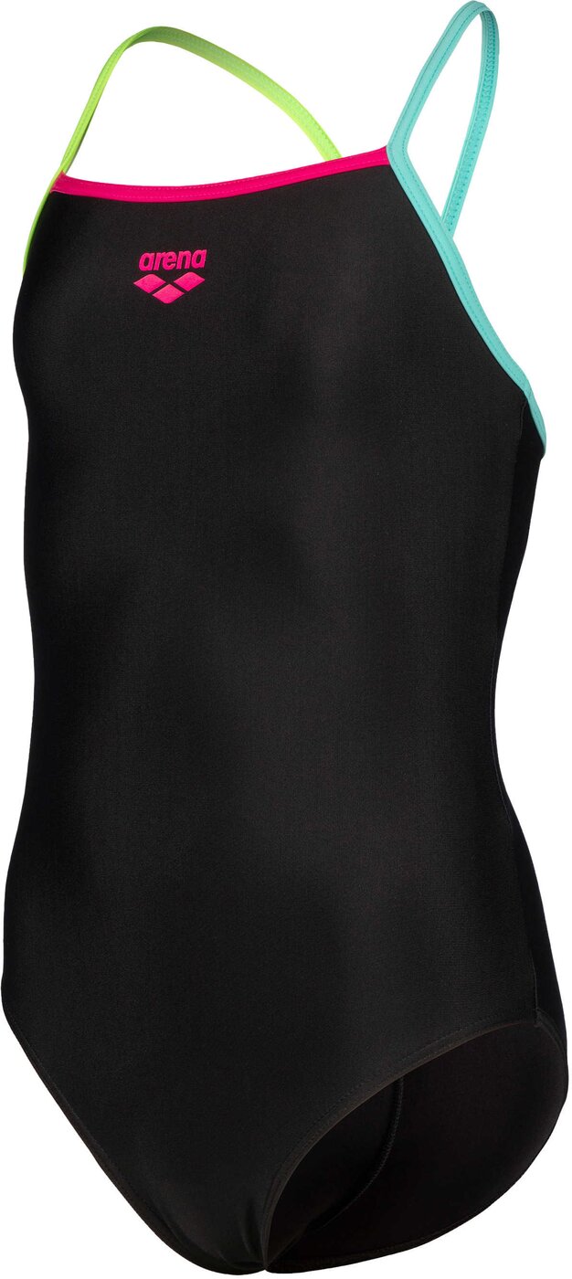 GIRL'S ARENA SWIMSUIT LIGHT DROP SOLID BLACK-SOFT GREEN-WATER-FREAK ROSE BLACK-SOFT GREEN-WATER-FREAK ROSE Bild 3