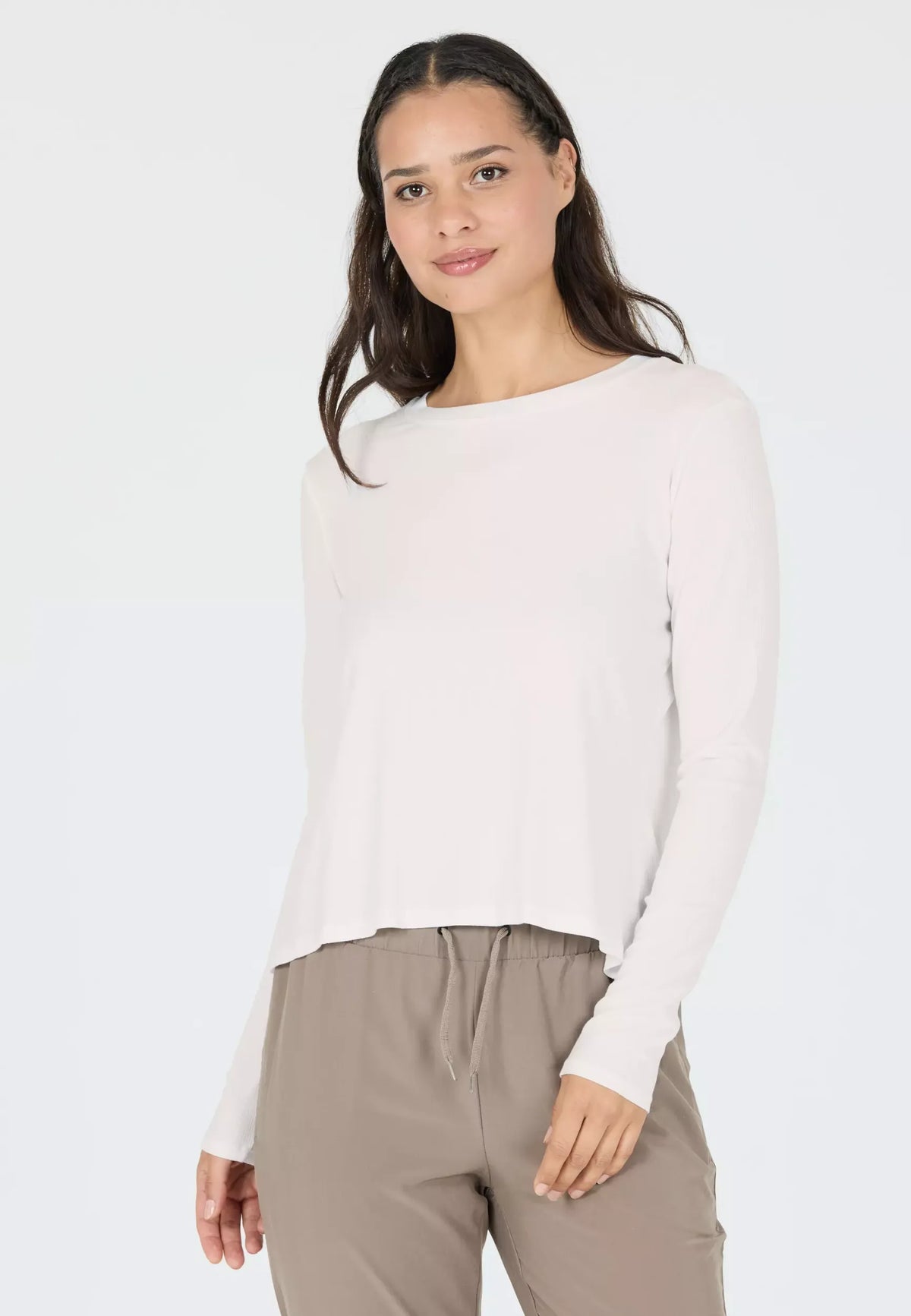 Mandes W L/S Tee White White Bild 7