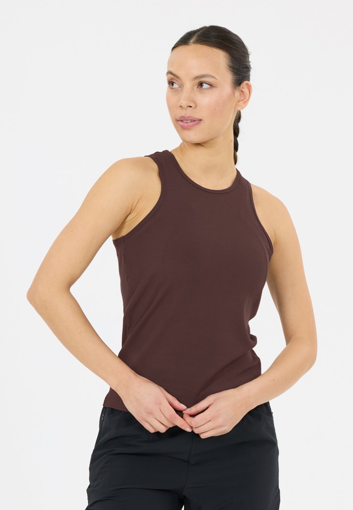 Tinashe V2 W Halterneck Rib Top Chocolate Torte Chocolate Torte Bild 1