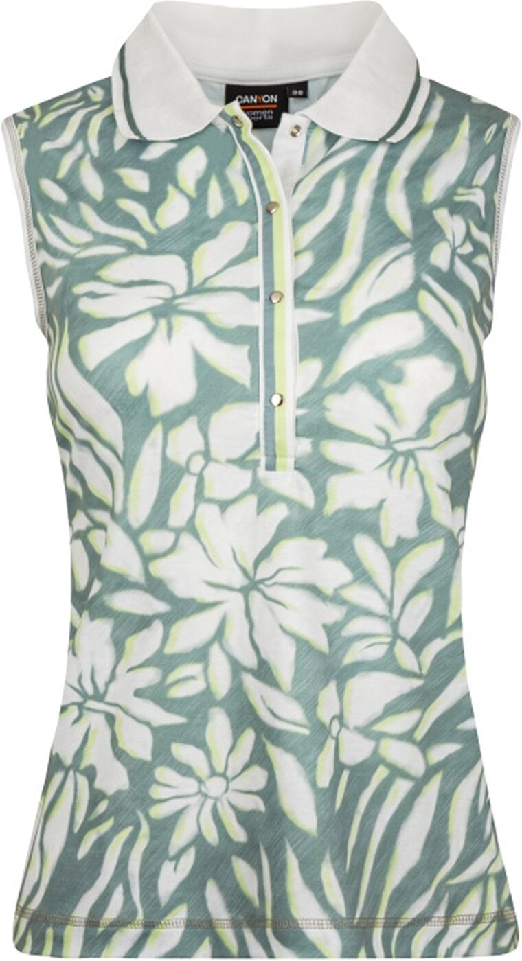 Polotanktop 12 khaki-applemint-white Bild 1
