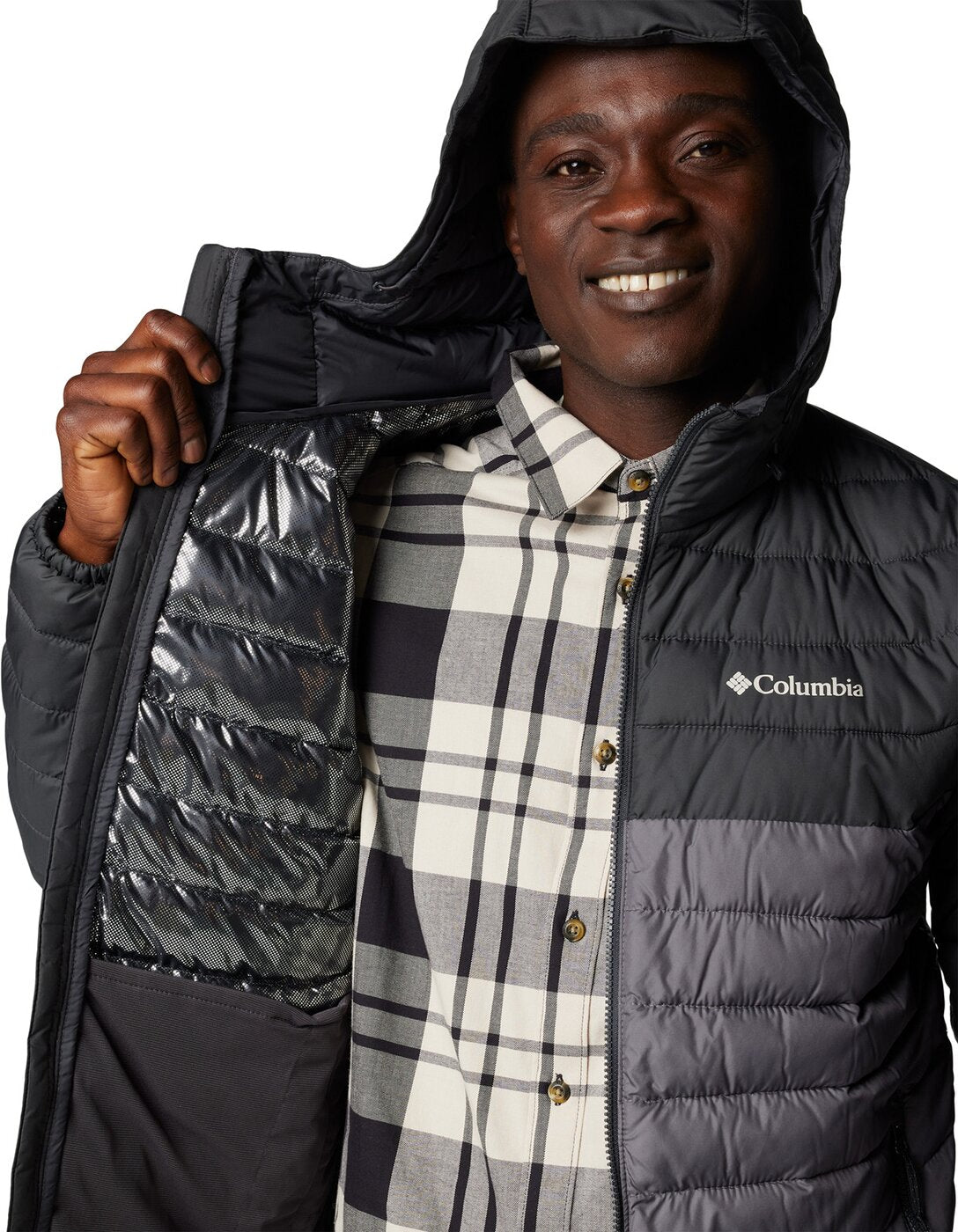 Powder Lite II Hooded Jacket City Grey, Shark Bild 5