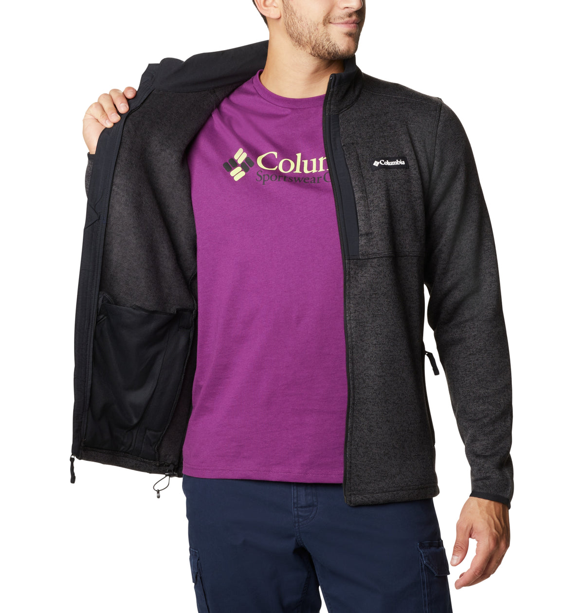 Sweater Weather Full Zip Black Heather Bild 6