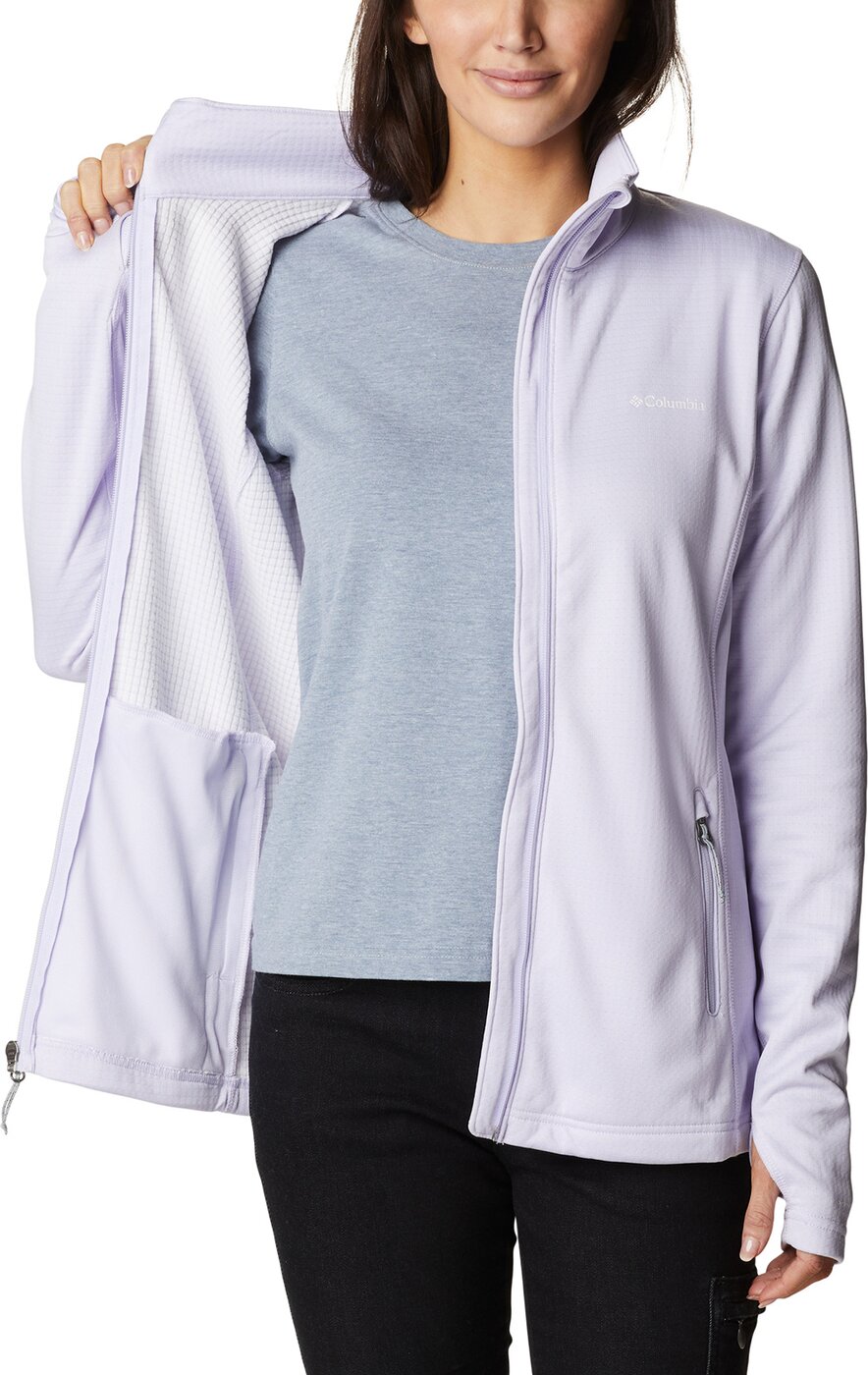 W Park View Grid Fleece Full Zip Purple Tint Heather Bild 4