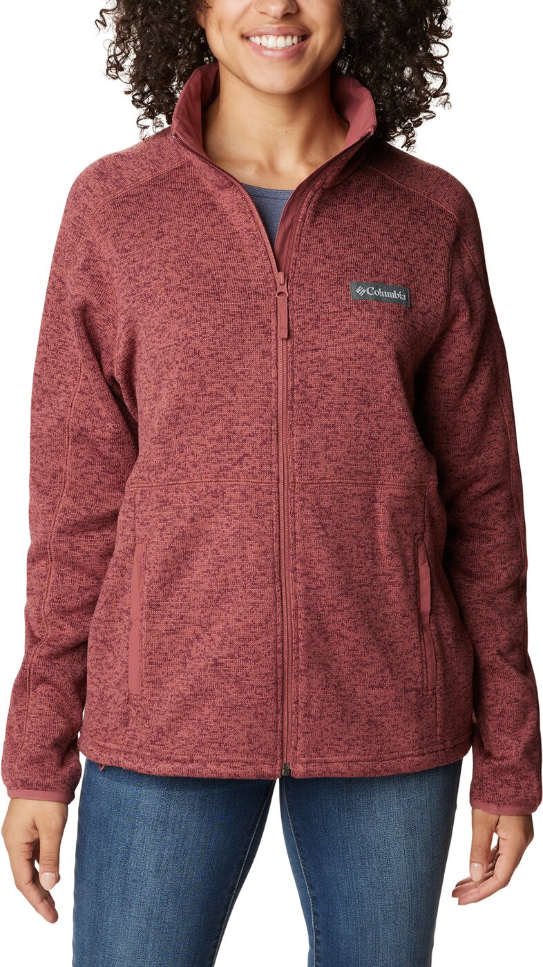 W Sweater Weather Full Zip Beetroot Heather Bild 1