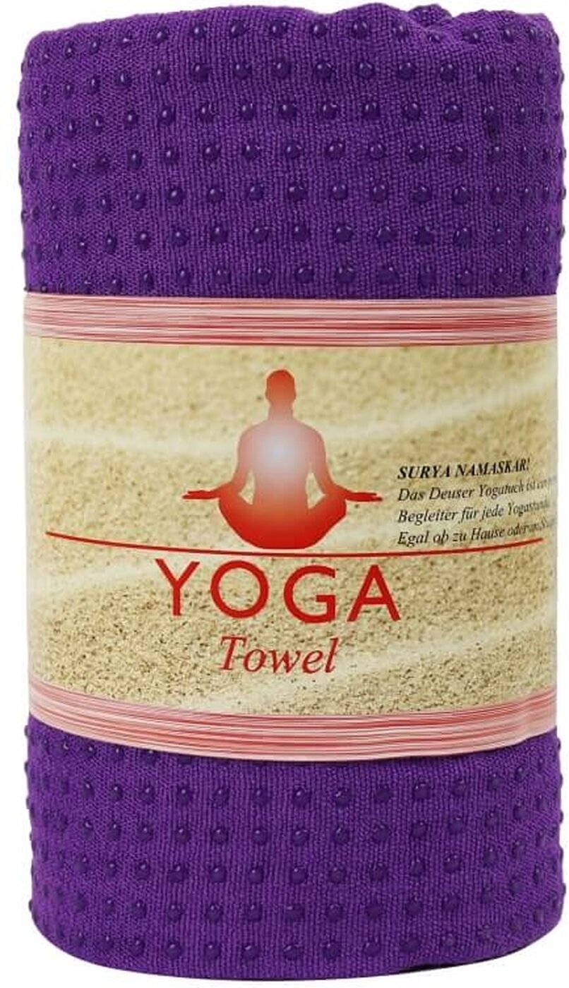Yogatuch mit Antirutschnoppen viole VIOLETT Bild 1