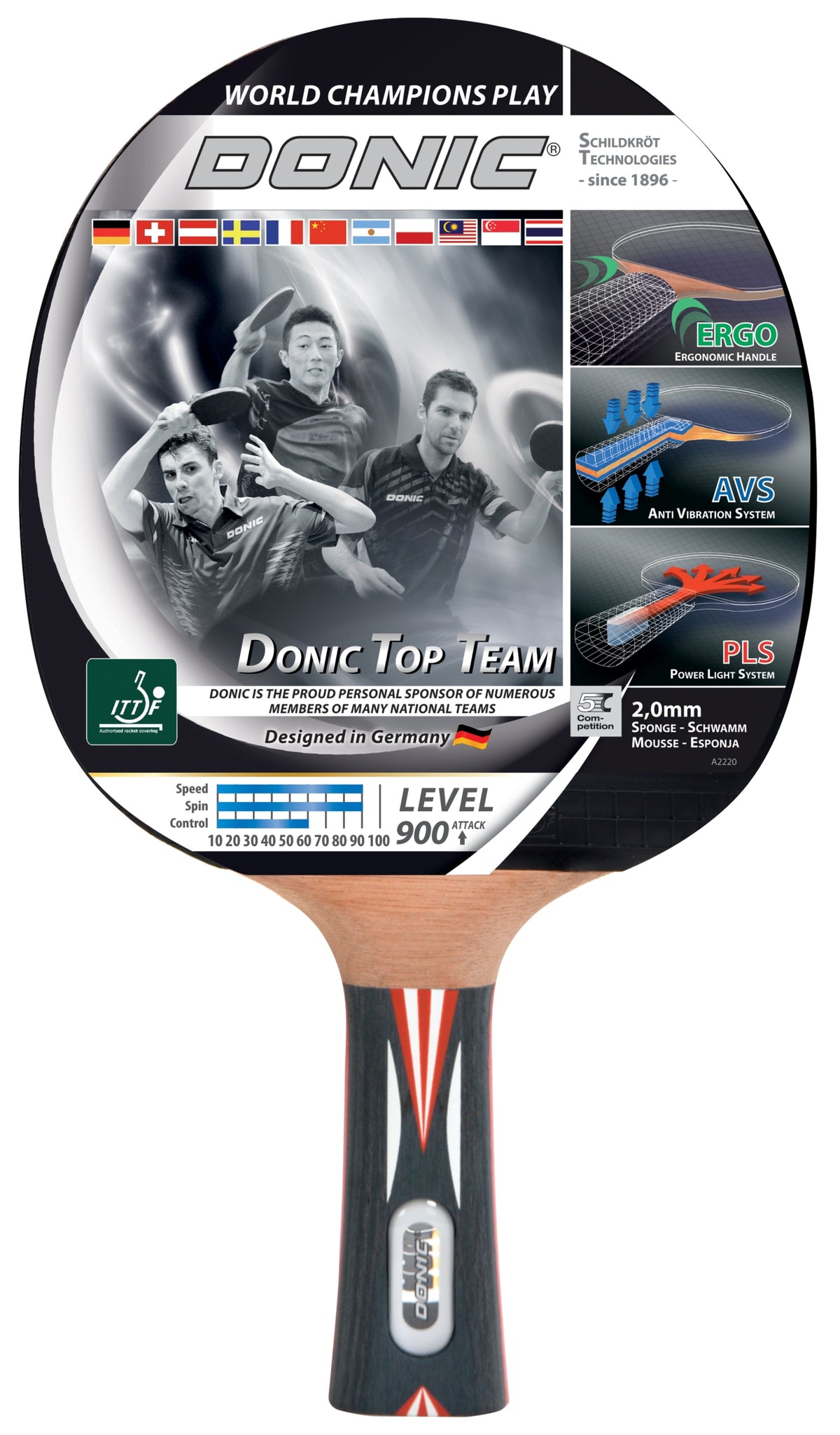 TT-Schläger TOP TEAMS 900 AVS/PLS-G Keine Farbe Bild 1