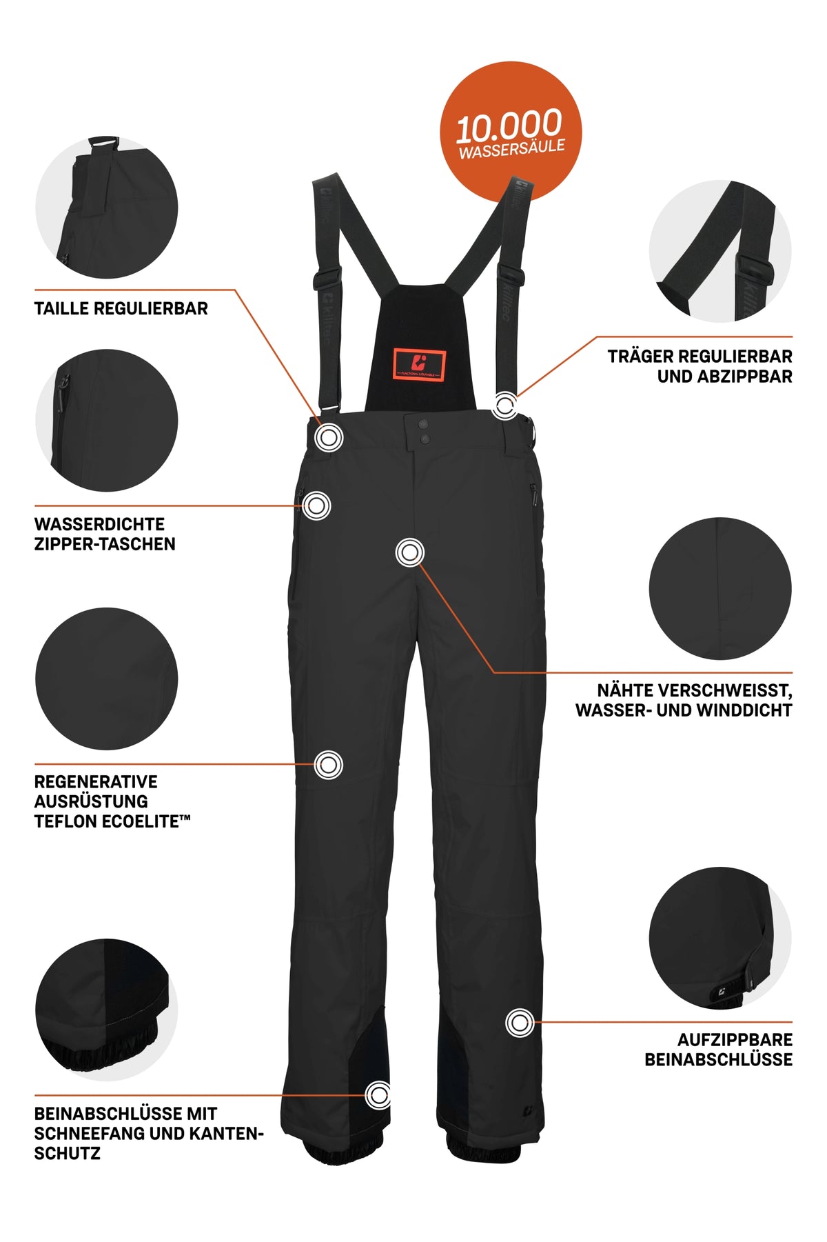 KSW 100 MN SKI PNTS schwarz schwarz Bild 5