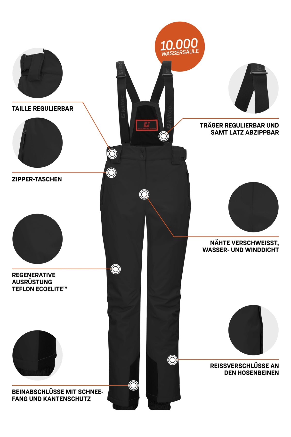 KSW 249 WMN SKI PNTS schwarz schwarz Bild 5