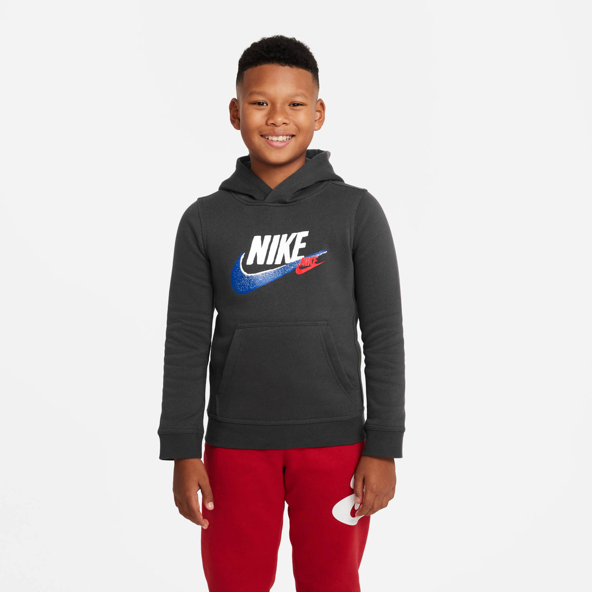 B NSW SI FLC PO HOODIE BB DK SMOKE GREY Bild 1