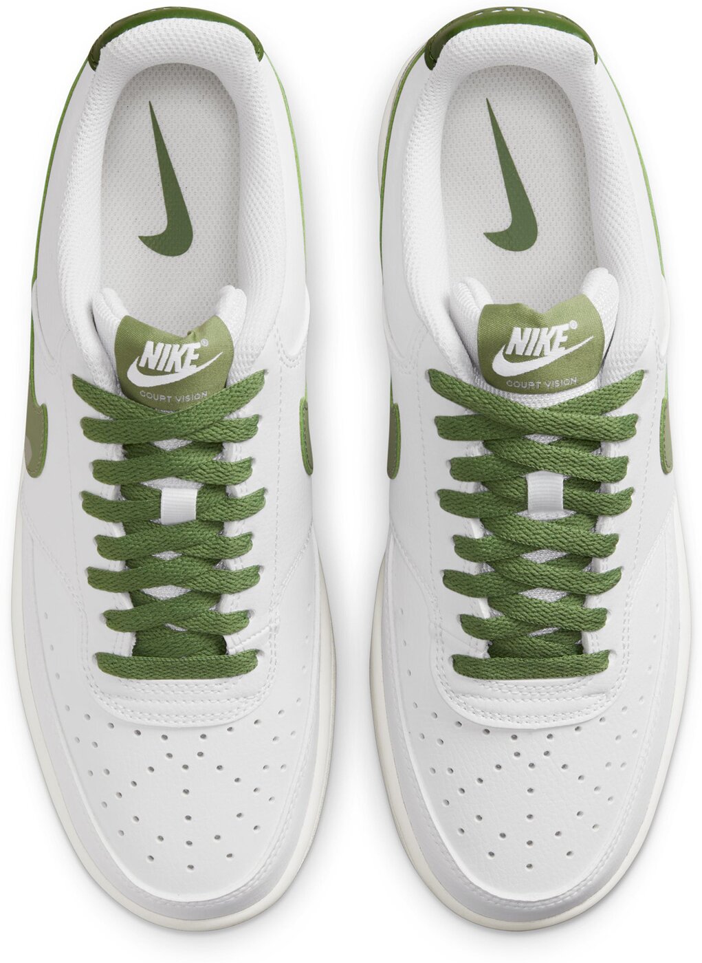 NIKE COURT VISION LO WHITE/OIL GREEN-TREELINE-S Bild 3