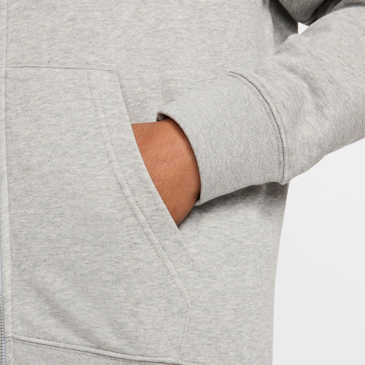M NK CLUB FT FZ HOODIE DK GREY HEATHER DK GREY HEATHER Bild 5