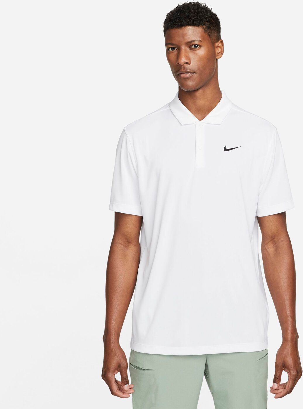 M NKCT DF POLO SOLID WHITE/BLACK Bild 1