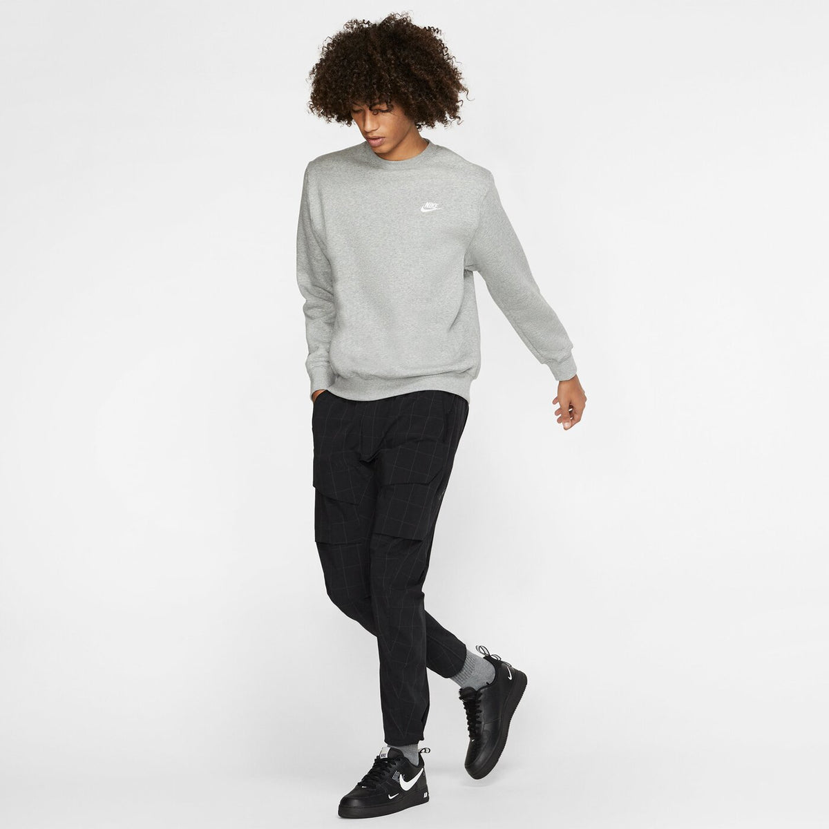 M NSW CLUB CRW BB DK GREY HEATHER/WHITE Bild 6