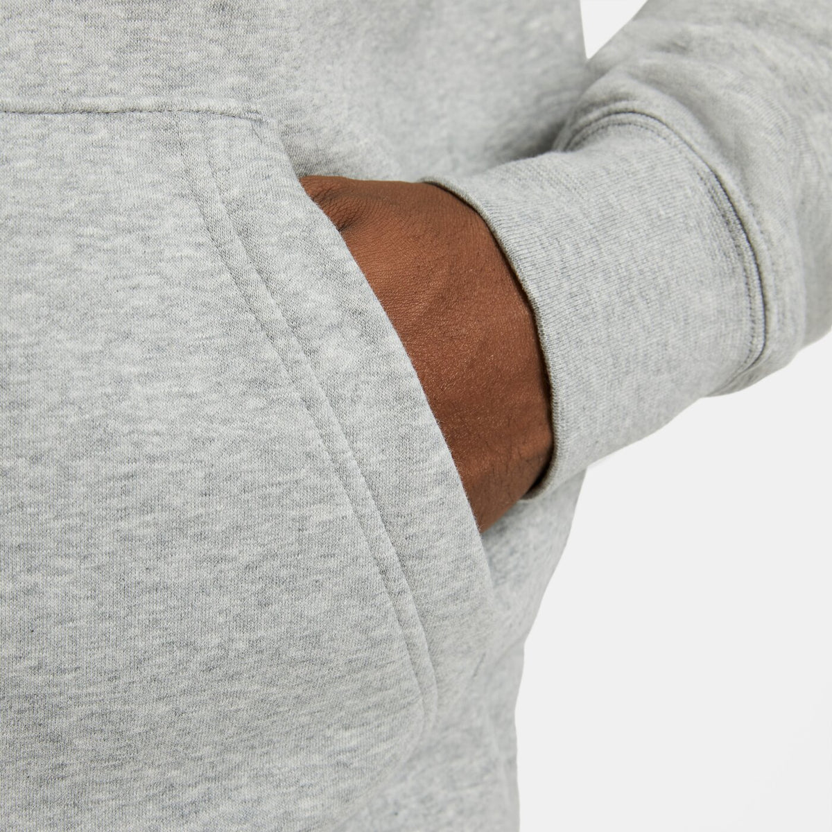 M NSW CLUB HOODIE FZ BB DK GREY HEATHER/MATTE SILV Bild 4