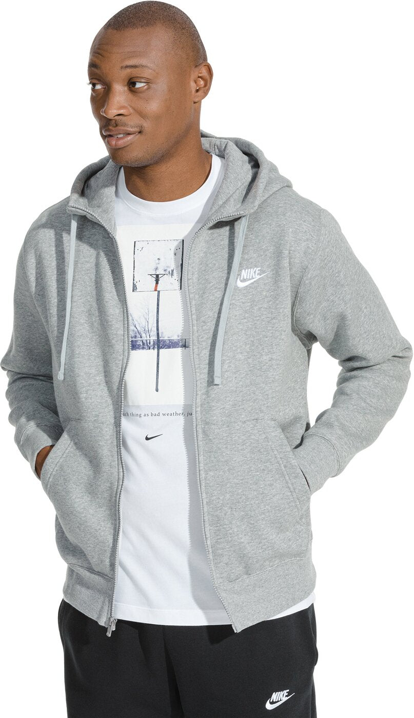 M NSW CLUB HOODIE FZ BB DK GREY HEATHER/MATTE SILV Bild 8