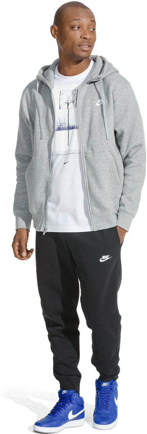 M NSW CLUB HOODIE FZ BB DK GREY HEATHER/MATTE SILV Bild 9
