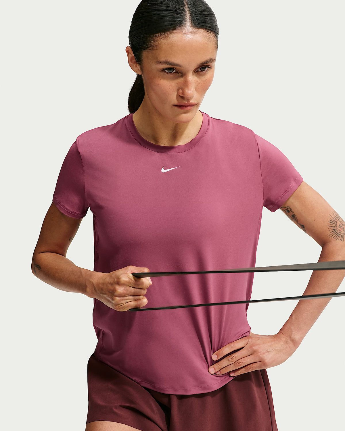 W NK ONE CLASSIC DF SS TOP PINK SMOKE/WHITE PINK SMOKE/WHITE Bild 3