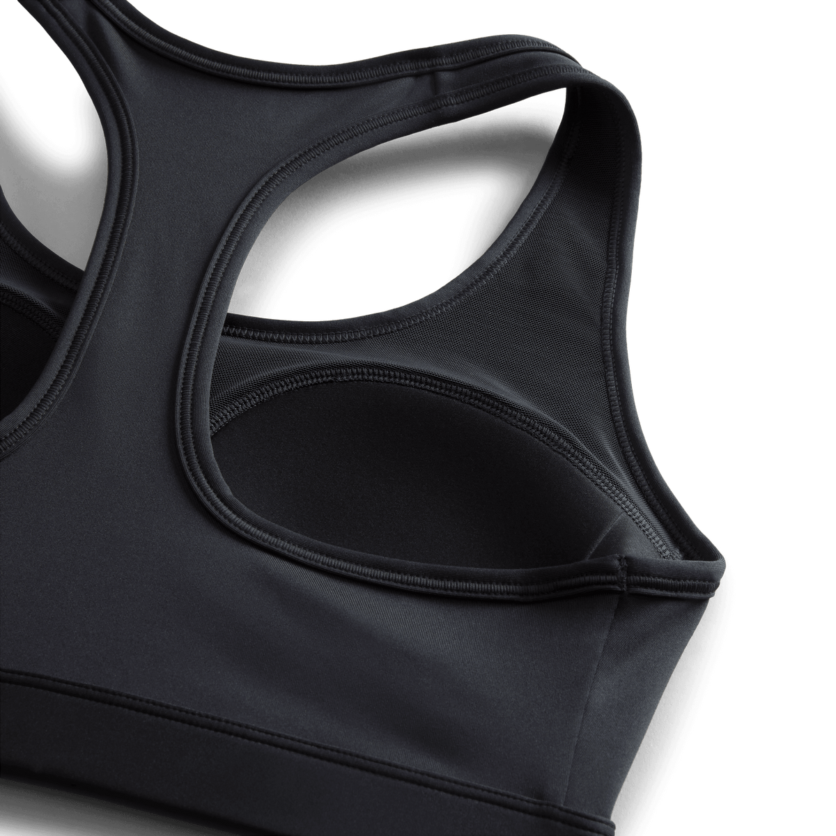 W NK SWSH MED SPT BRA BLACK/WHITE Bild 4