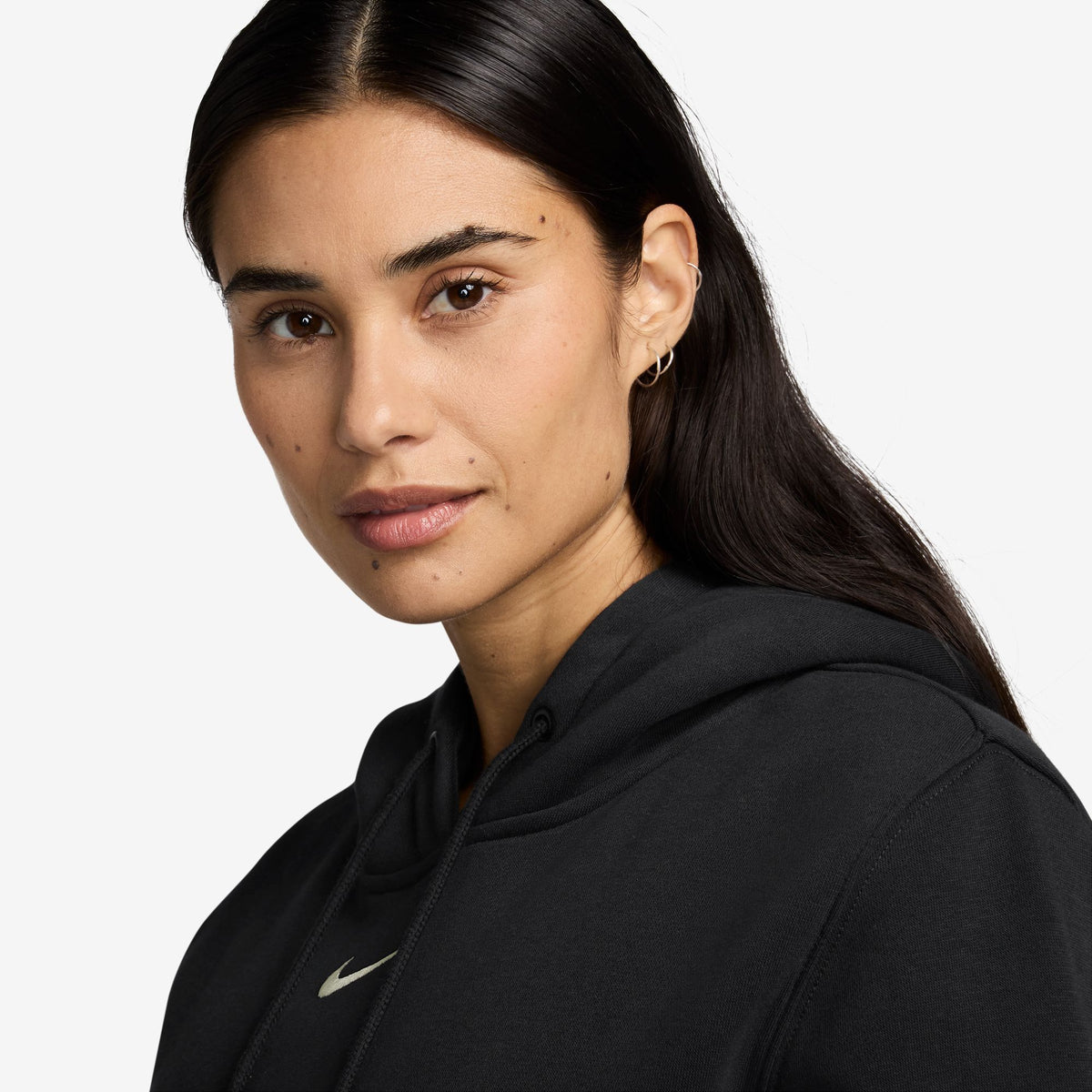 W NSW PHNX FLC STD PO HOODIE BLACK/SAIL Bild 3