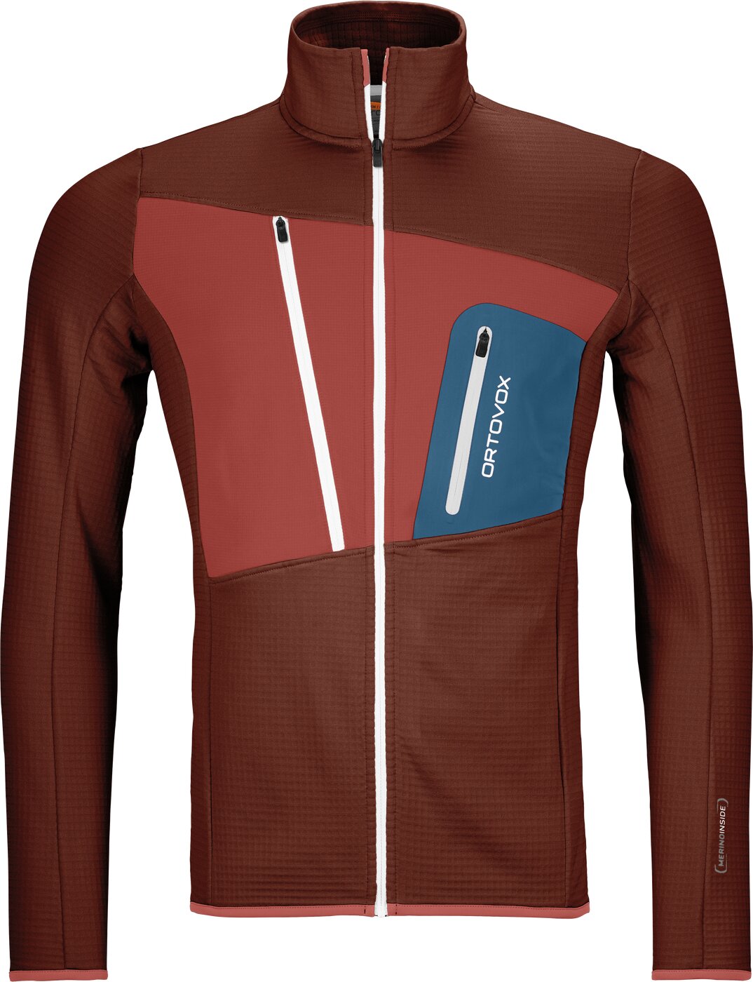 FLEECE GRID JACKET M 23201 clay orange Bild 1
