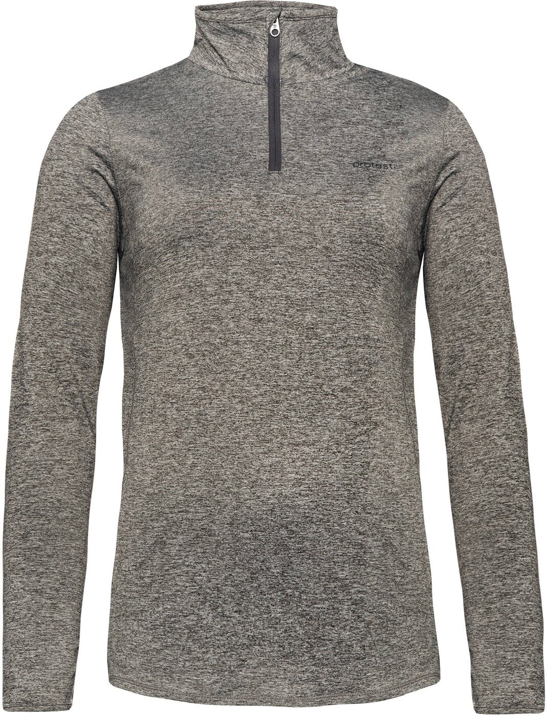 FABRIZM 1/4 zip top Dark Grey Melee Bild 1