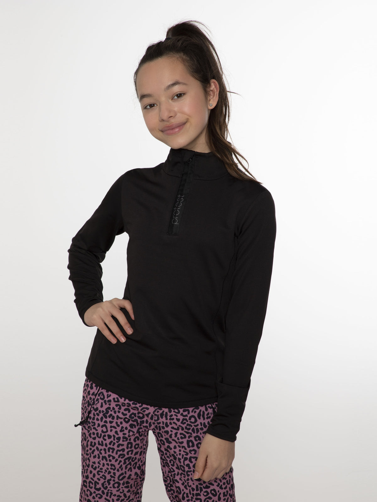 REFABRIZOY JR 1/4 zip top True Black Bild 5