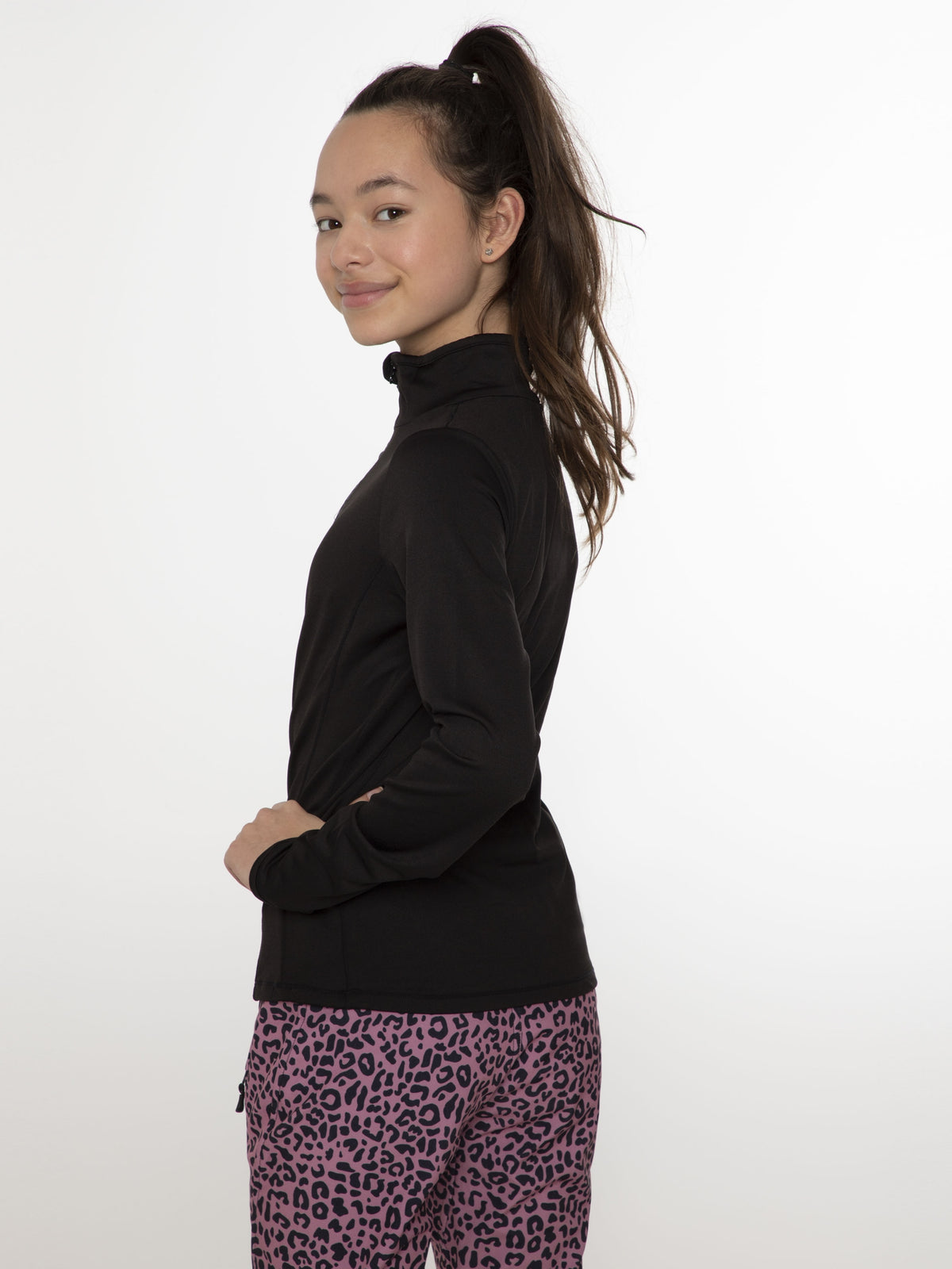 REFABRIZOY JR 1/4 zip top True Black Bild 6