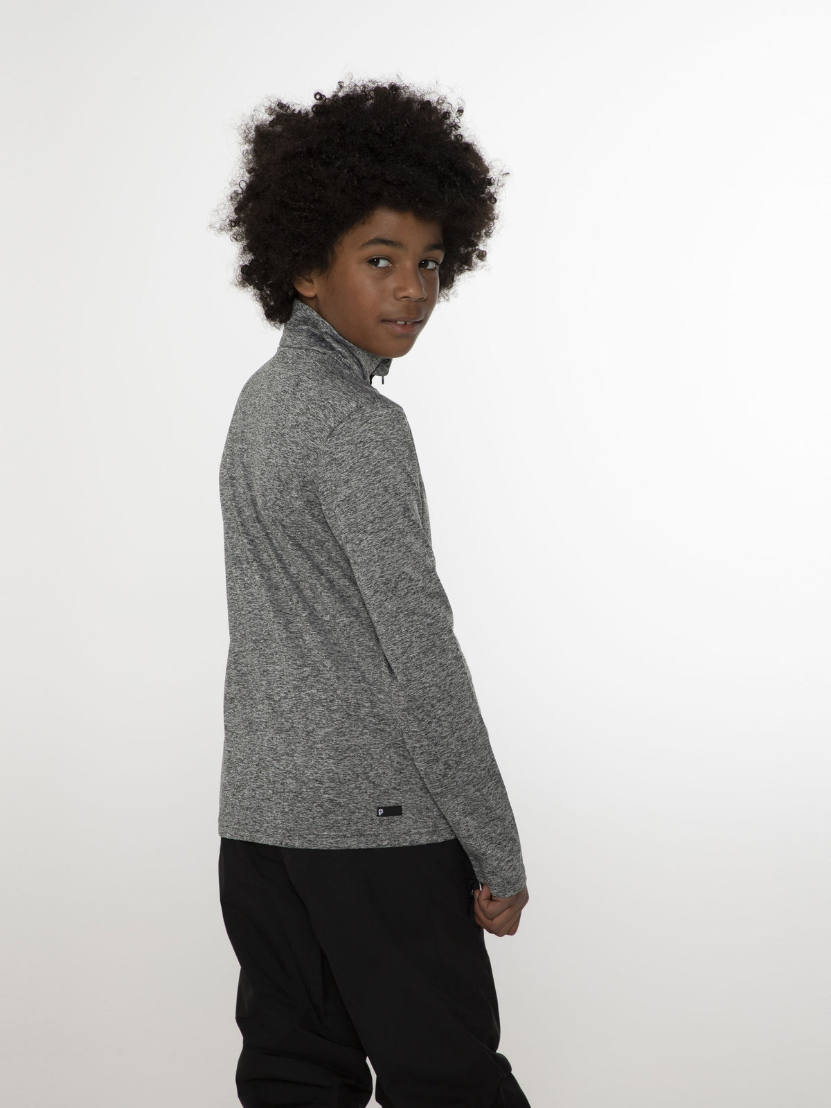 REWILLOWY JR 1/4 zip top Dark Grey Melee Bild 6