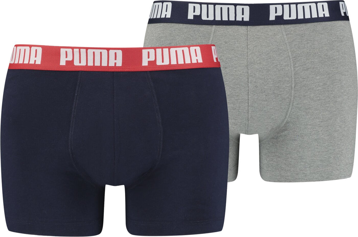 PUMA BASIC BOXER 2P blue / grey melange Bild 1