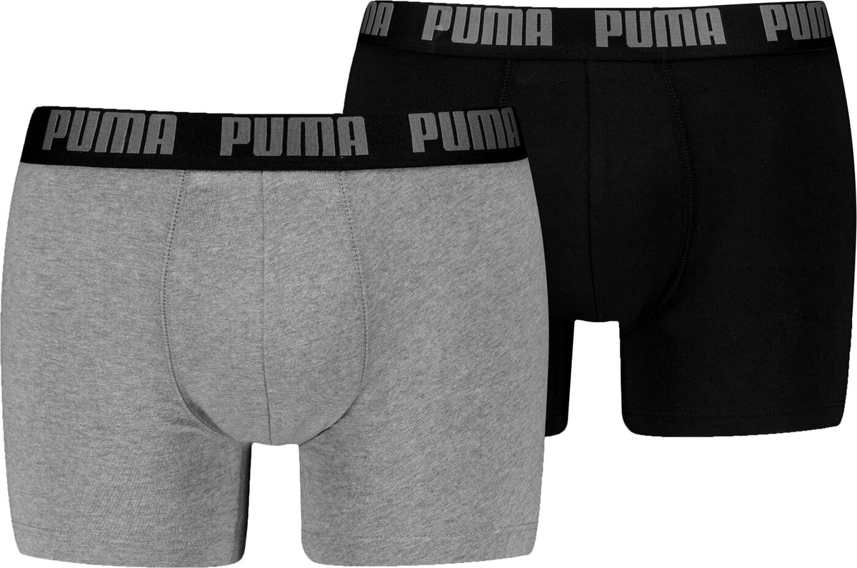 PUMA MEN EVERYDAY BASIC BOXERS 2P Grey Melange / Black Grey Melange / Black Bild 1