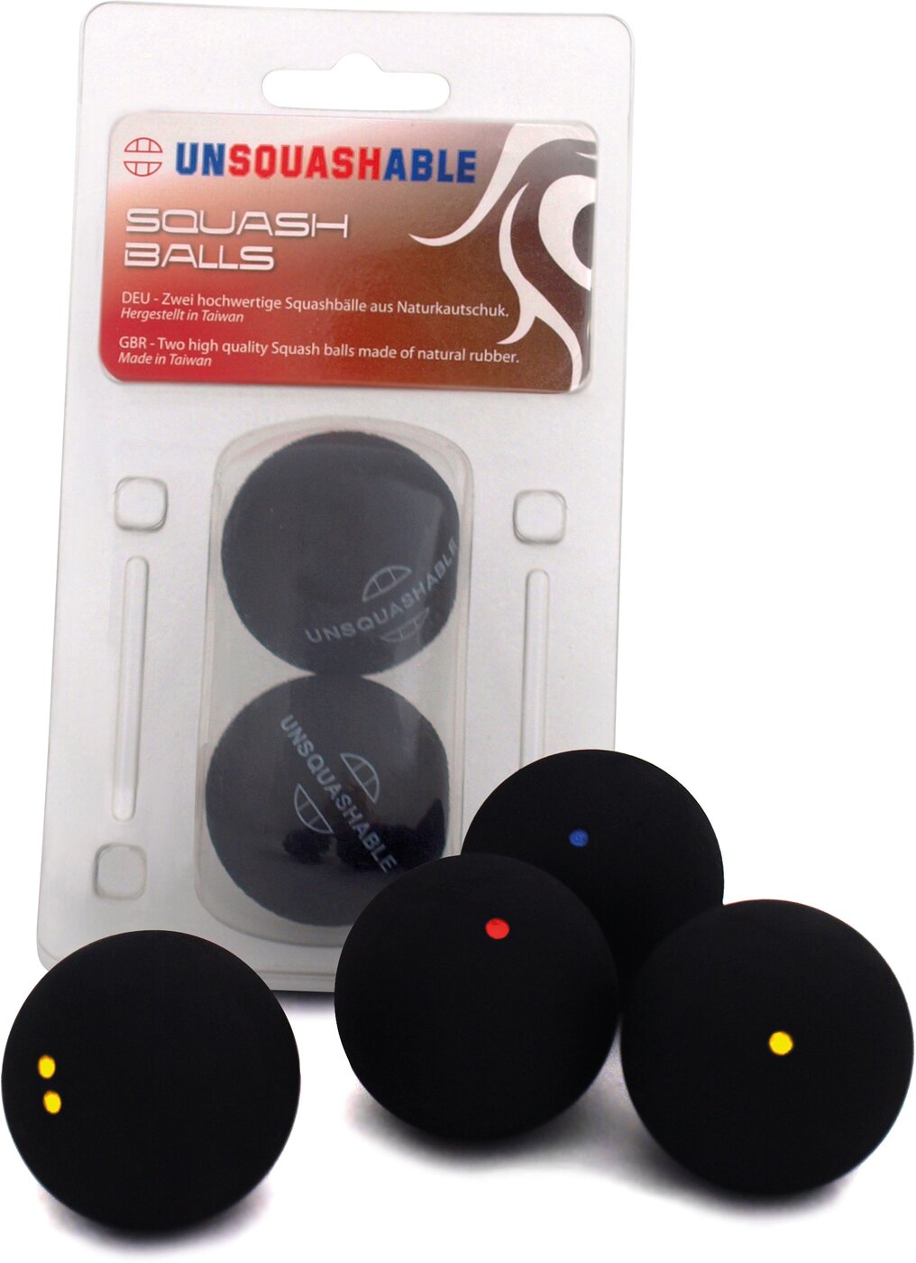 Squash-Ball UNSQUASHABLE 2xgelb,  2 keine Farbe Bild 1